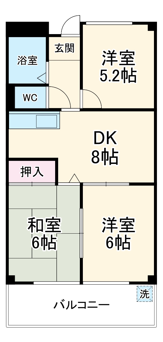 淀川中央マンションの間取り