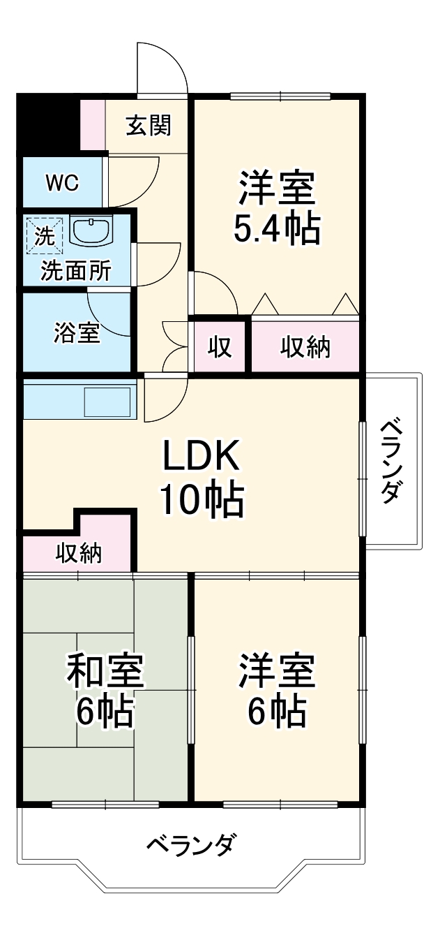レインボー与惣次の間取り