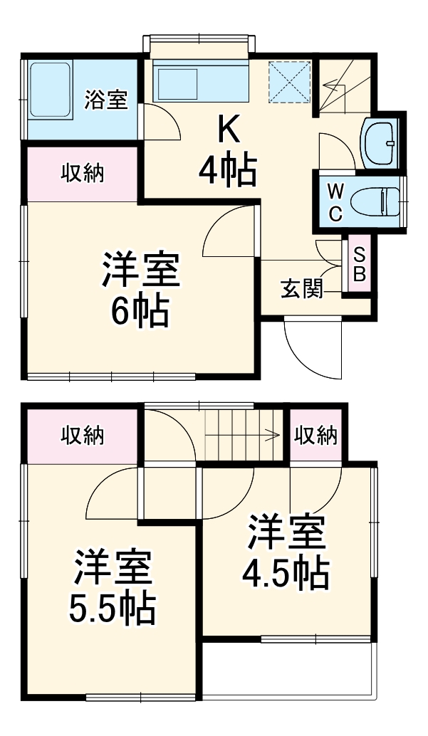 船橋市二和東6丁目貸家の間取り