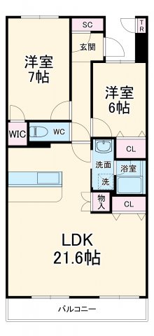 2/2 間取