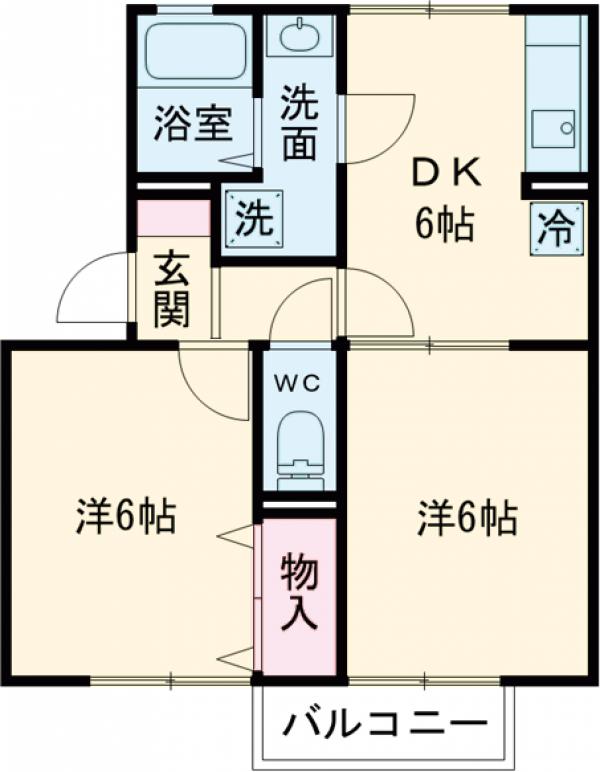 フラワーレジデンス森田　八番館の間取り