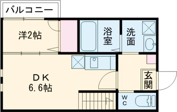 ビータス竹下弐番館の間取り