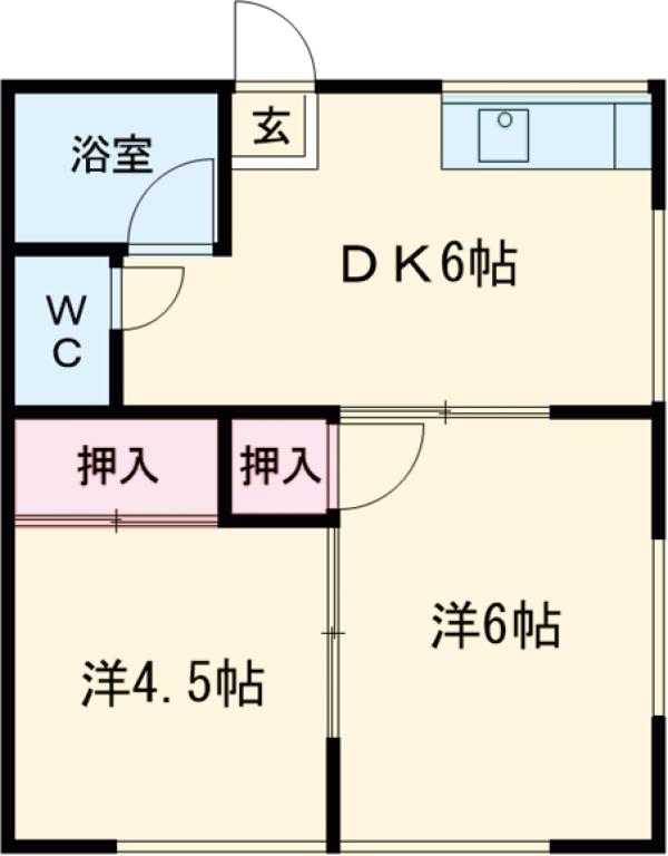 コーポ真部1号棟の間取り