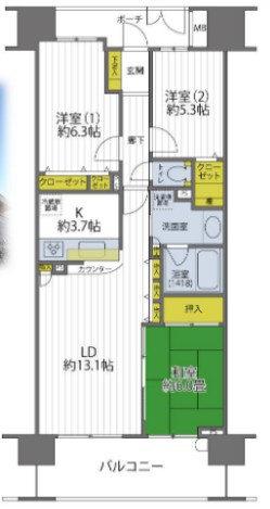 2/4 間取