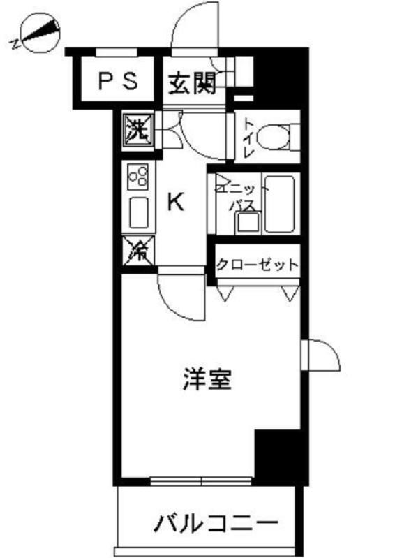 スカイコートヴィーダ五反田ウエストの間取り
