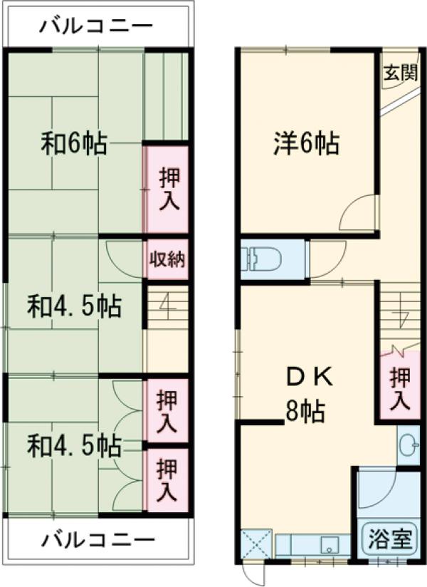 貝塚市窪田戸建賃貸(仮称)の間取り
