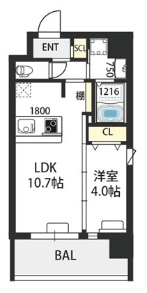 ウエンズ福島フロントの間取り