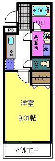 ワイズ クレスト 久米田の間取り