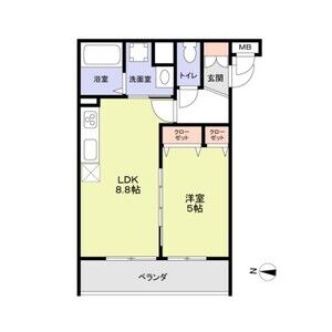 CASA　CALMA上野口の間取り