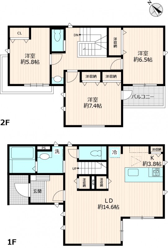 赤塚新町3丁目戸建の間取り