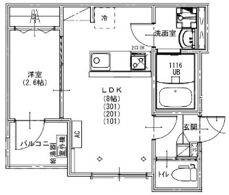 ＫＥＩＡＩ　ＲＥＳＩＤＥＮＣＥ　北上尾Ⅴの間取り