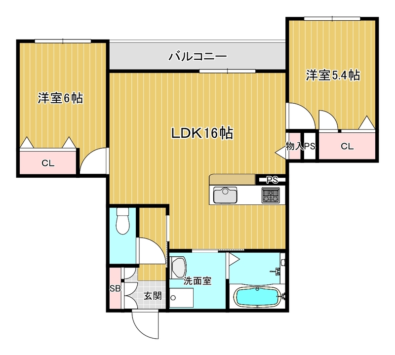 シャーメゾングレイス友岡の間取り