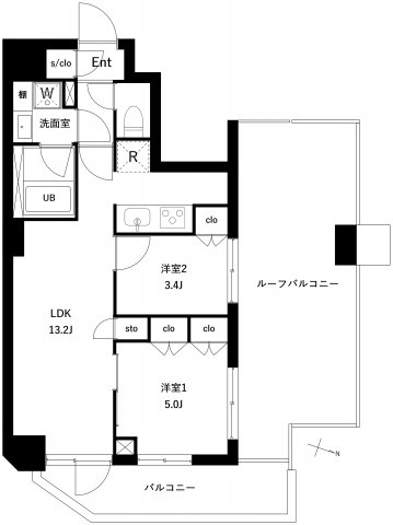 オーガスタレジデンス北綾瀬の間取り