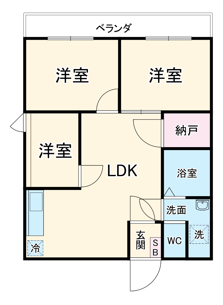 シャインハイム南鳩ヶ谷の間取り