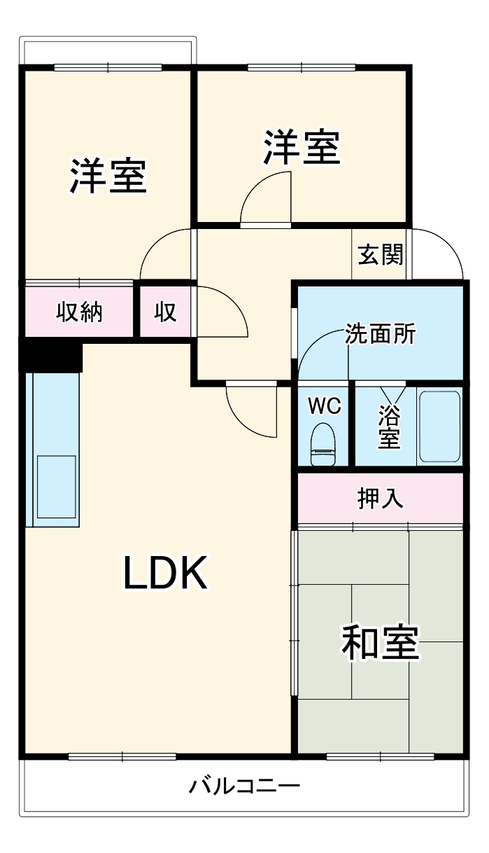 さがみ野さくらマンション１４号棟の間取り