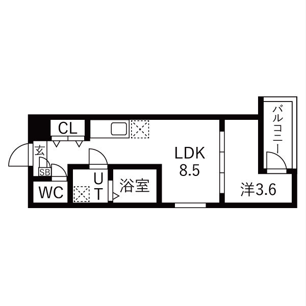 MOVE中村公園PREMIOの間取り