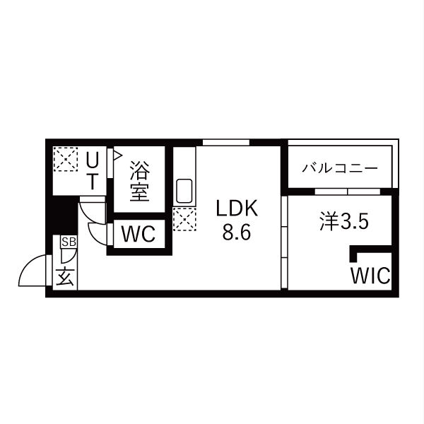 MOVE中村公園PREMIOの間取り