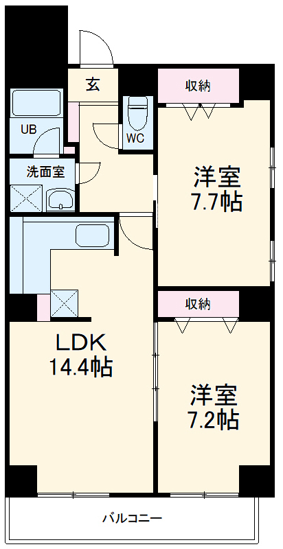 エトワール大高の間取り