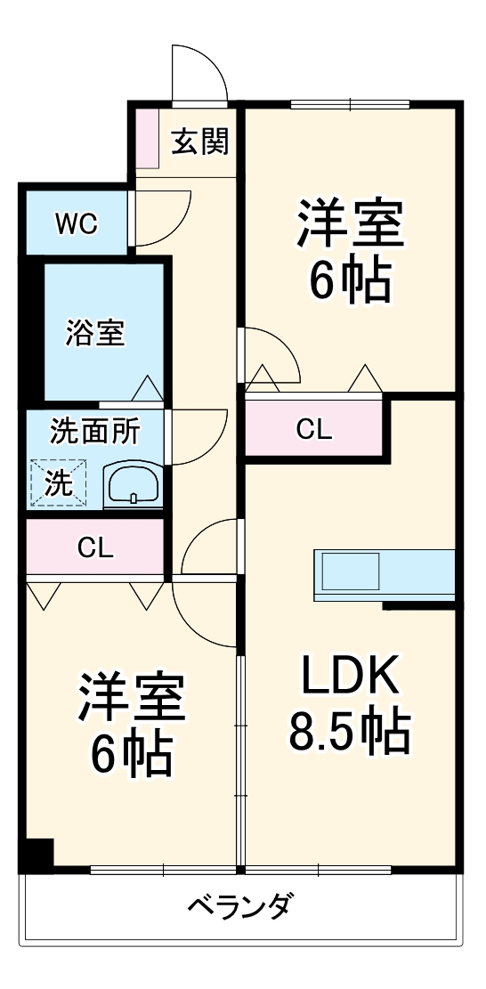 栗林第3ビルの間取り