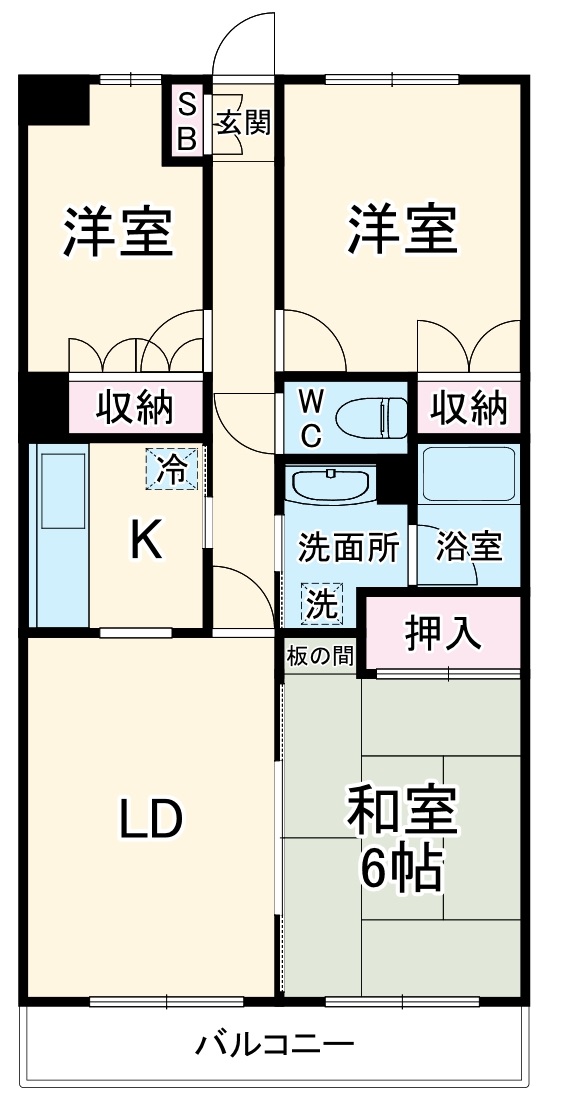 むさし野第十一ダイヤモンドマンションの間取り
