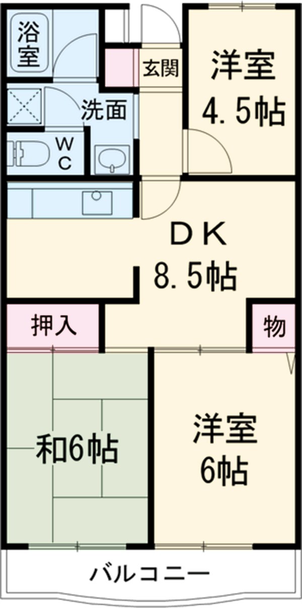 クレセンド・ゴールド諏訪の間取り