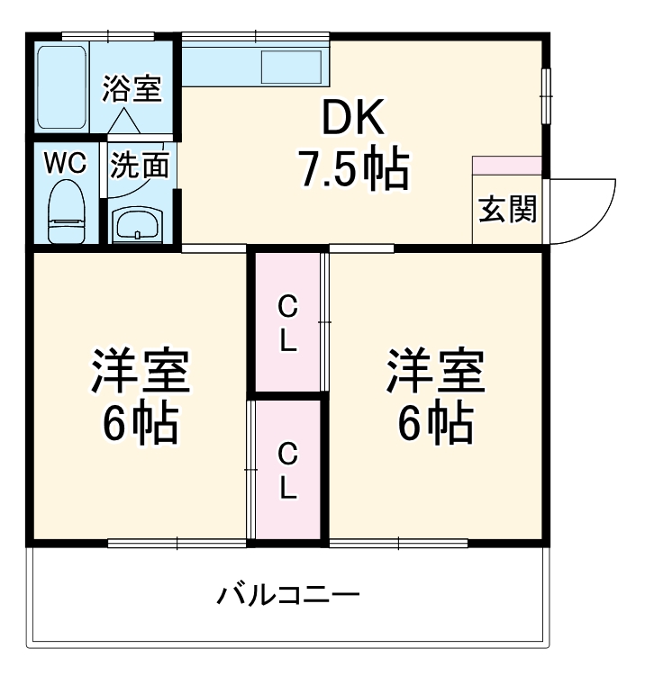 コーポ肥田の間取り