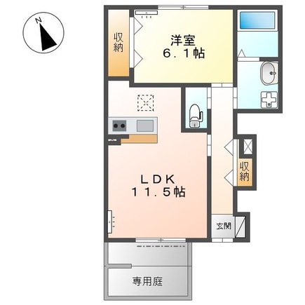 ボンヌール TKの間取り