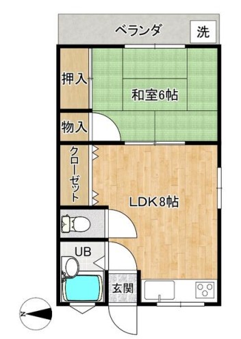第6堀代マンションの間取り