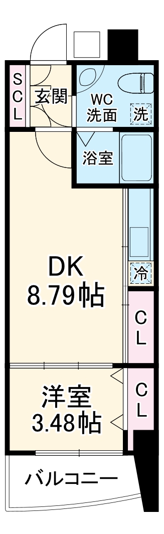 URBAN FLATS江坂の間取り