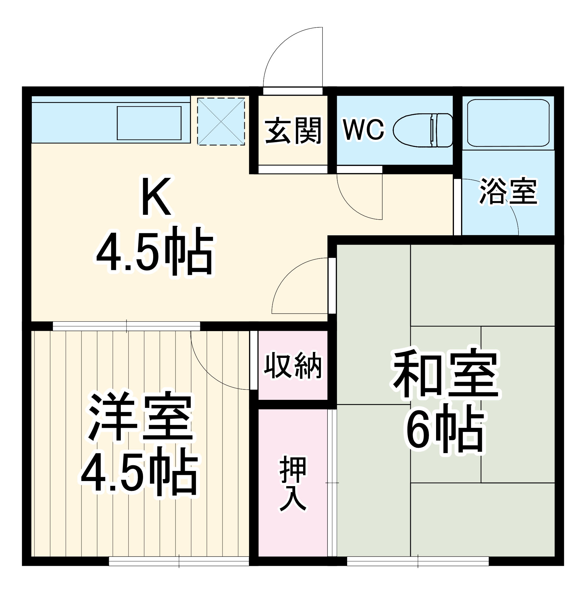 長後第一アパートの間取り