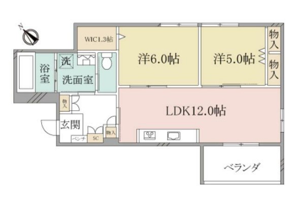 (シニア限定)へーベルヴィレッジ淵野辺Ⅱ~紡ぎ野~の間取り