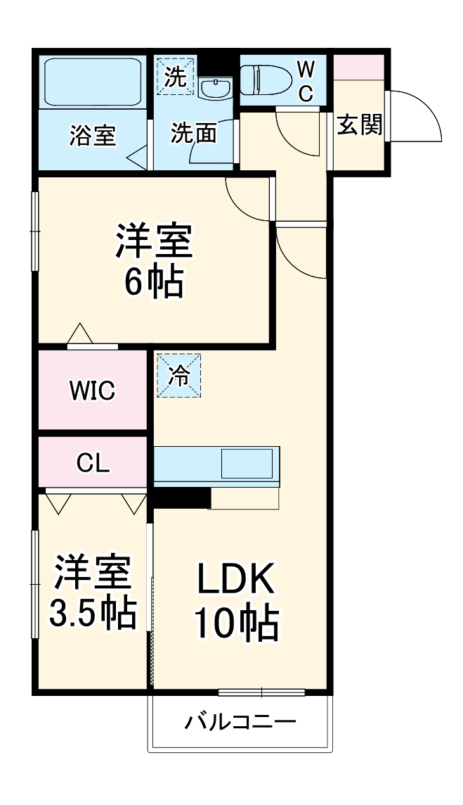 南加瀬の完工年月(2019年10月)築の賃貸アパートの間取り