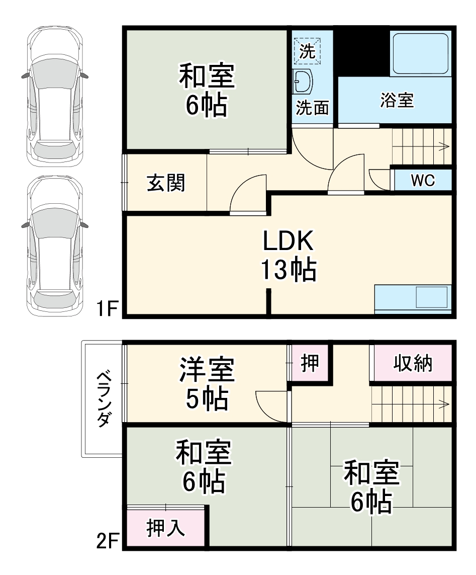 あま市北長無戸建の間取り
