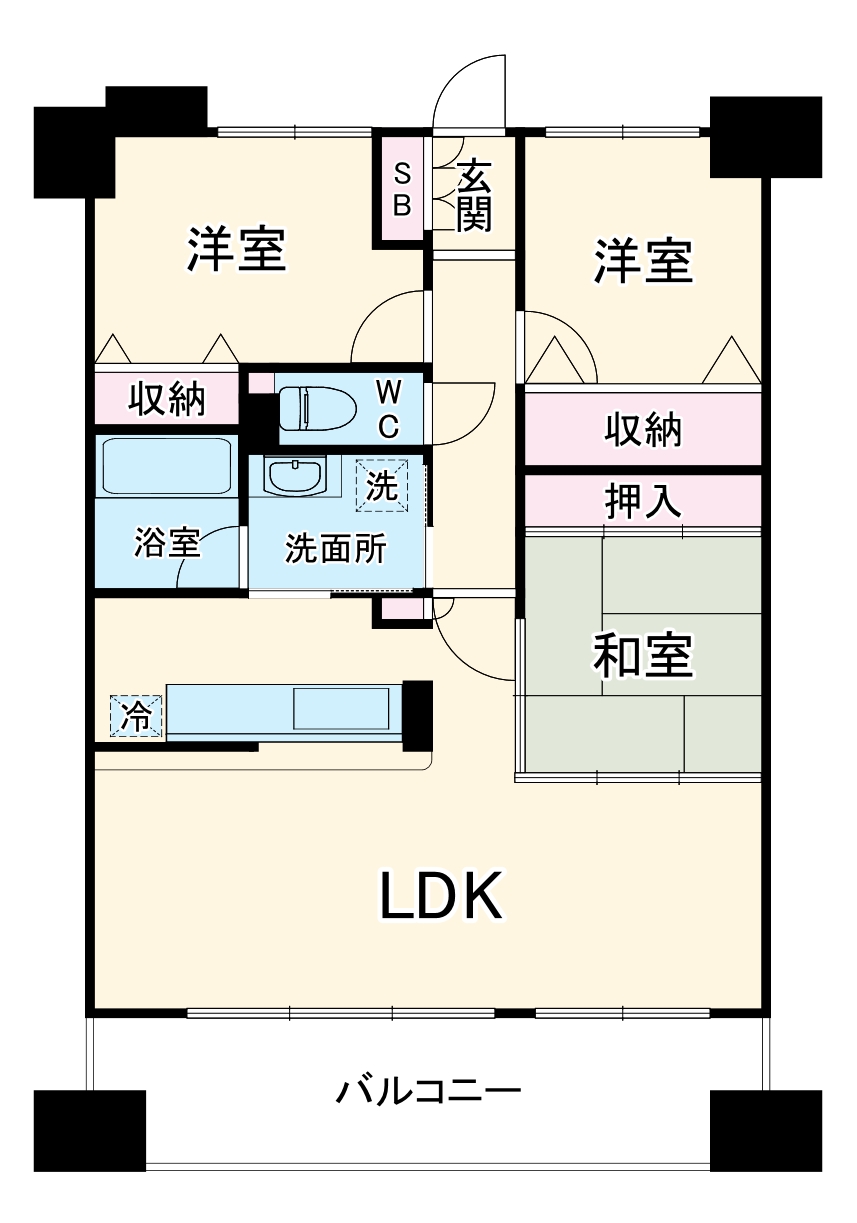 エスリード三国駅前の間取り
