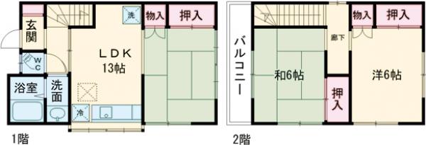 板橋区成増戸建ての間取り