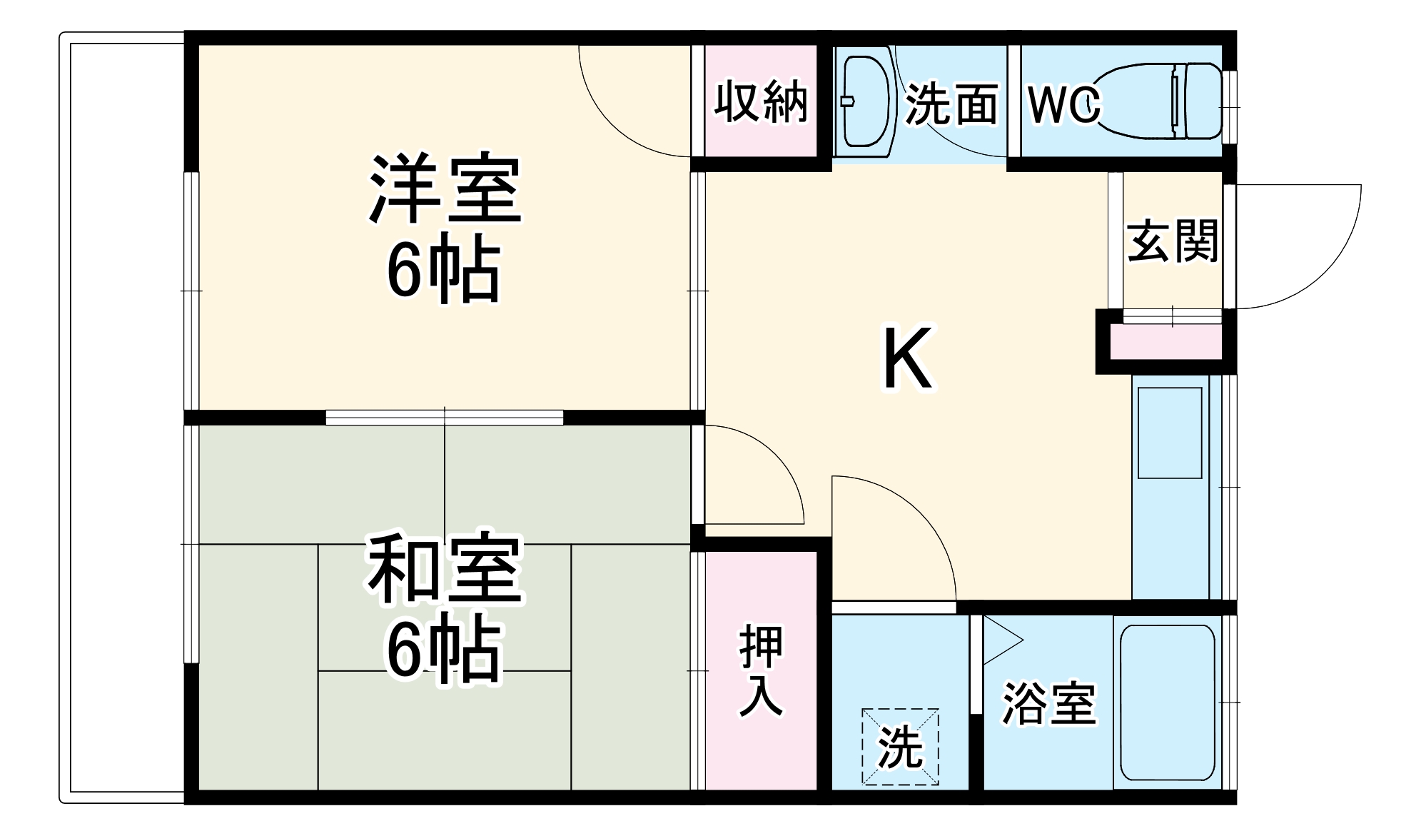 豊雄ハイツの間取り