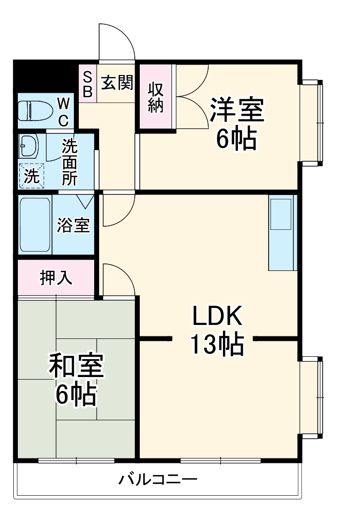 第3サンハイム天神の間取り