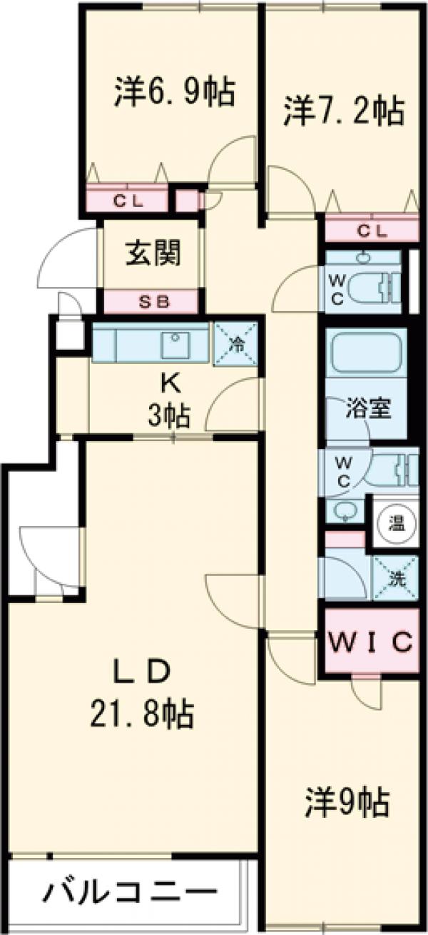 オリエントロイヤルハウス経堂の間取り