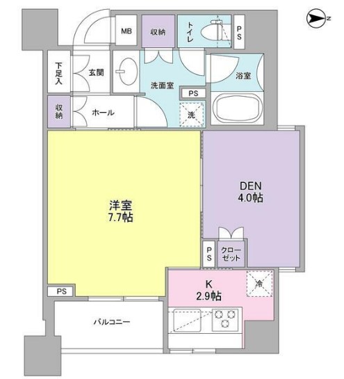 ラクラス新中野の間取り