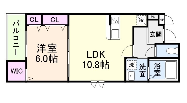 フジパレス レーヴⅡ番館の間取り