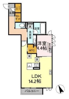 D-Invest陣場　Bの間取り