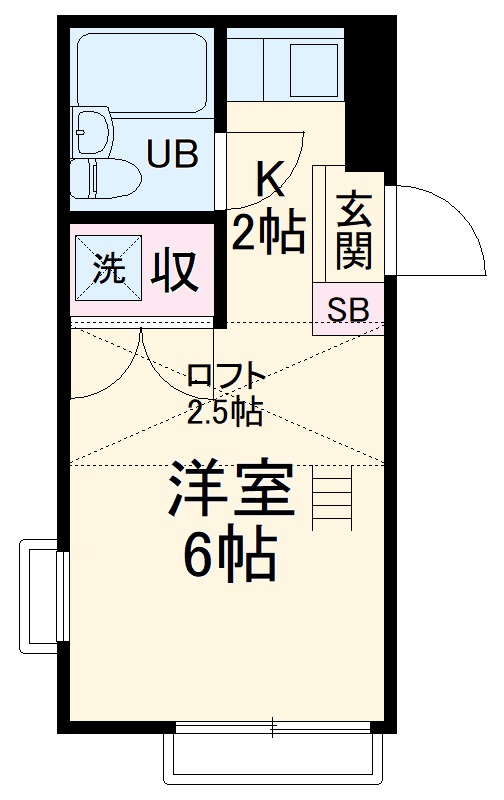 Kフラットの間取り
