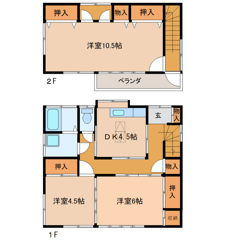 轟町1丁目貸家の間取り
