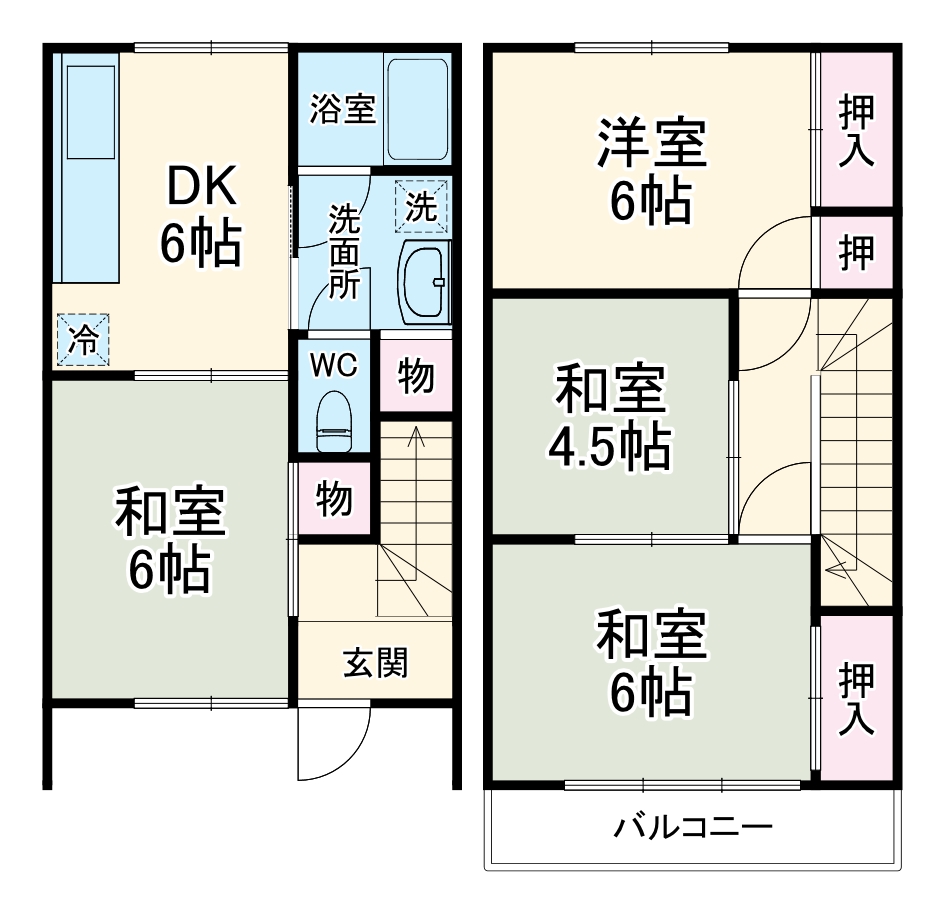 豊田市大清水町南岬戸建の間取り
