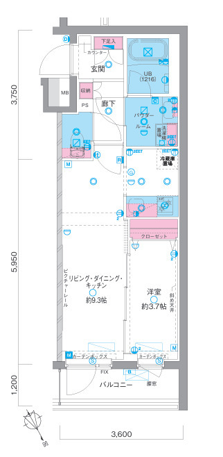 GENOVIA西高島平Ⅱの間取り