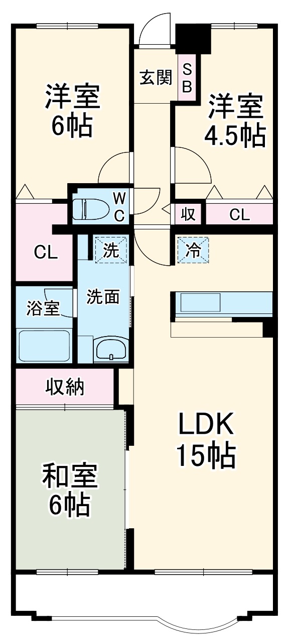 メゾンベール壱番館の間取り