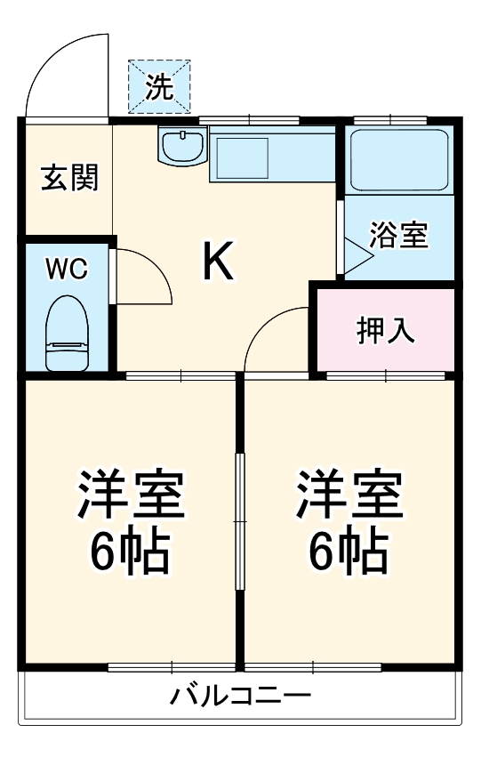 清水ハイツの間取り