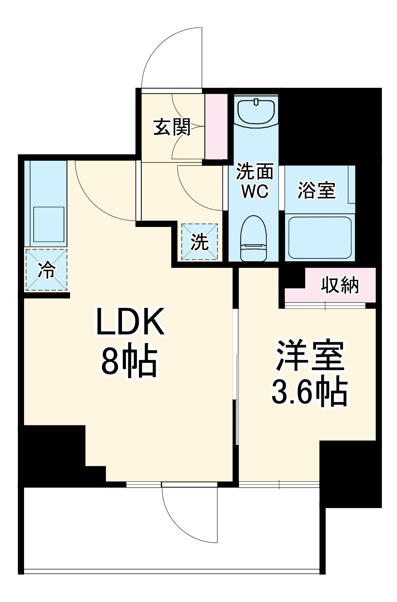 アラート横濱桜木町Ⅰの間取り