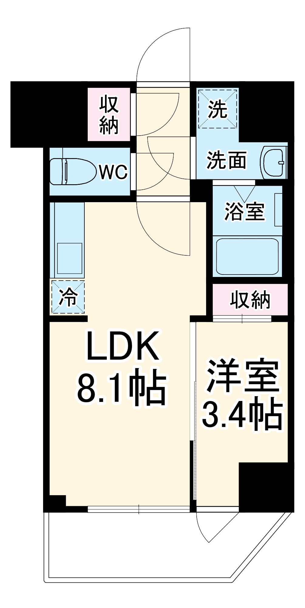 アラート横濱桜木町Ⅰの間取り