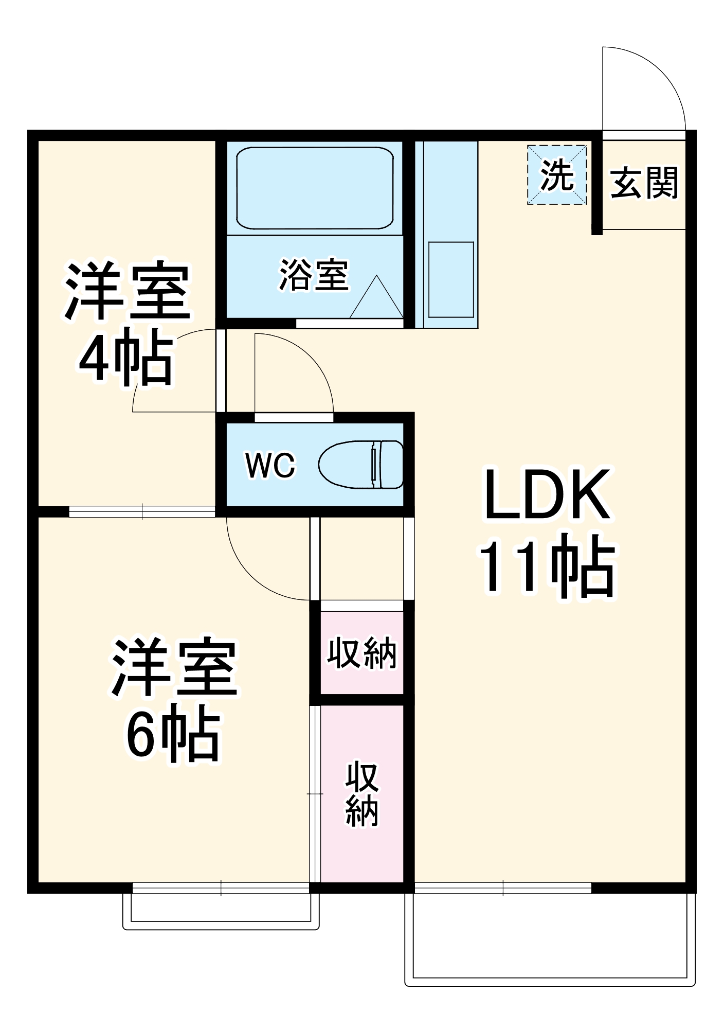 コーポけやきの間取り